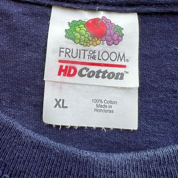 Vintage Bald Eagle USA 100% Navy Cotton Graphic Tee Mens Size XL - Picture 3 of 12